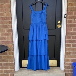 Abercrombie and Fitch Blue Tiered Maxi Dress XS NWT